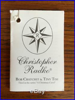 Christopher Radko'bob Cratchit & Tiny Tim' Ornament / #329/10k / Ltd Ed / Vguc
