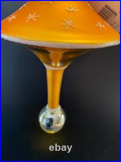 Christopher Radko glass Christmas Ornament ELROY'S TOY'S Gold Drop Ball 98-235-0