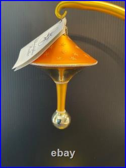 Christopher Radko glass Christmas Ornament ELROY'S TOY'S Gold Drop Ball 98-235-0