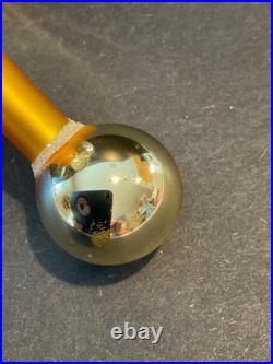 Christopher Radko glass Christmas Ornament ELROY'S TOY'S Gold Drop Ball 98-235-0