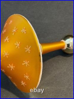 Christopher Radko glass Christmas Ornament ELROY'S TOY'S Gold Drop Ball 98-235-0