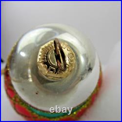 Christopher Radko glass ornament JUMBO SPINTOP 8 red green #94-153 vintage Xmas