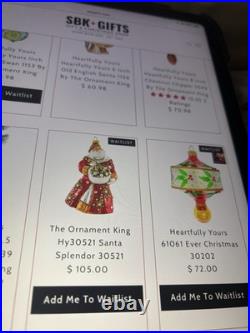 Christopher Radko heartfully yours Santa Splendor 30521 new limited edition