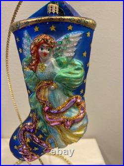 Christopher Radko vintage 2006 VERY RARE Winter Journey Angel -Stocking NEW