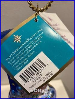Christopher Radko vintage 2006 VERY RARE Winter Journey Angel -Stocking NEW