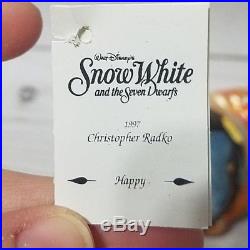 Christopher Radko vintage Christmas ornament Snow White and Seven Dwarfs Happy