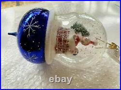 Christopher Radko vintage collectible glass ornament santa globe