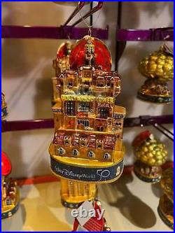Disney 50th Anniversary Christopher Radko Glass Ornaments NEW