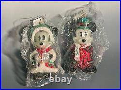 Disney Christopher Radko Mistletoe Mickey and Holly Minnie C. 1997 LE 1071/1500