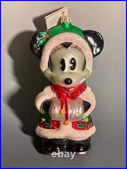 Disney Christopher Radko Mistletoe Mickey and Holly Minnie C. 1997 LE 1071/1500