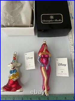 Disney Radko Jessica & Roger Rabbit 2 Ornament Set #372/3500 NEWBOXTAG