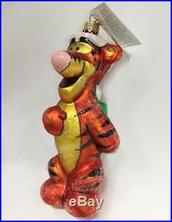 Disney Winnie The Pooh Christopher Radko Tigger Christmas Ornament with Stand New