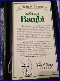 Disney's Bambi, 55th Anniversary Ornaments, 4- Piece set by Christopher Radko