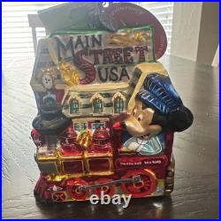 Disneyland 50th Christopher Radko Glass Ornament Main Street USA Mickey LE NIB