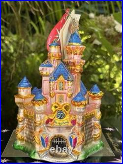 Disneyland 50th Christopher Radko Glass Ornament Sleeping Beauty Castle LE NIB