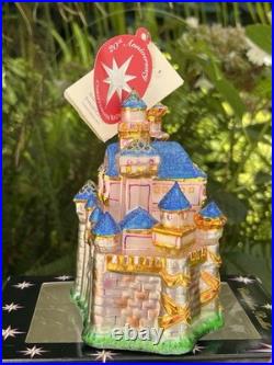 Disneyland 50th Christopher Radko Glass Ornament Sleeping Beauty Castle LE NIB