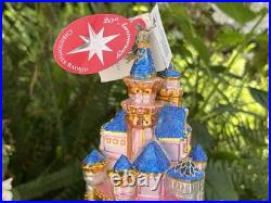 Disneyland 50th Christopher Radko Glass Ornament Sleeping Beauty Castle LE NIB