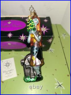Disneyland Christopher RADKO Glass Nightmare Before Christmas SALLY Ornament Tag