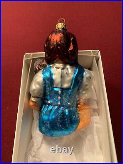 Dorothy & Toto Christopher Radko Blown Glass Holiday Ornament Wizard of Oz