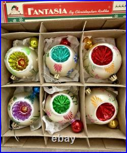 Fantasia by Christopher Radko-Grandma's Own Vintage-Set of 6-Le Petit Fleur-MIB