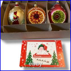 Grandmas Own Vintage Fantasia Christopher Radko 3pc Ornament Set Select Edition
