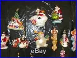 Great Lot Of 12 Christopher Radko Christmas Ornaments