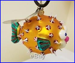 HTF Christopher Radko PUFF A KISS Christmas Ornament with tag and charm