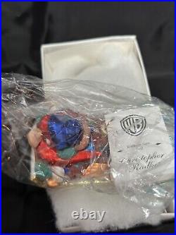 HTF Christopher Radko WARNER BROS YOSEMITE SAM Sled GLASS ornament NWT + BOX