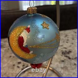 HTF VTG Christopher Radko REACH FOR A STAR Santa Ball Drop Ornament 96-209-0