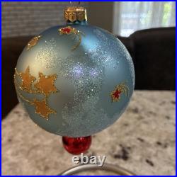 HTF VTG Christopher Radko REACH FOR A STAR Santa Ball Drop Ornament 96-209-0
