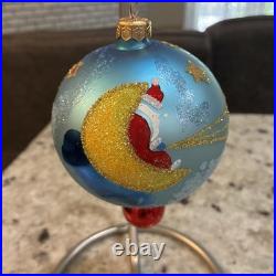 HTF VTG Christopher Radko REACH FOR A STAR Santa Ball Drop Ornament 96-209-0