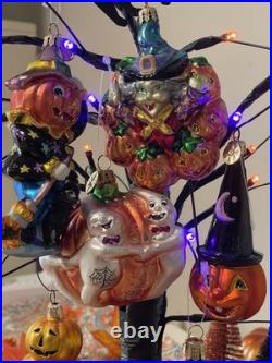 Halloween Glass Ornaments Four Christopher Radko + OWC, Max Glass