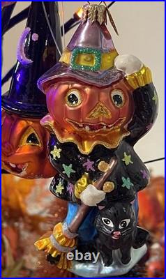 Halloween Glass Ornaments Four Christopher Radko + OWC, Max Glass