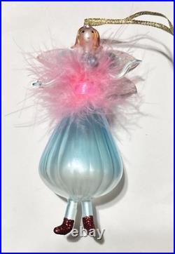 Handblown Christopher Radko Fairy Godmother Ballerina Christmas Ornament Italy