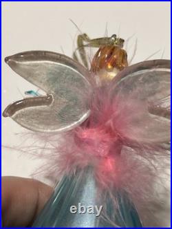 Handblown Christopher Radko Fairy Godmother Ballerina Christmas Ornament Italy
