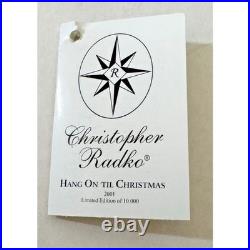 Hang On'Til Christmas Limited Edition Radko Santa Ornament With Original Box