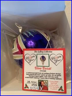 Heartfully Yours by Christopher Radko, Blue Burst #39 of 50 ltd. Ed