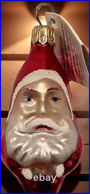 Highly Collectible & Valuable Vintage Christopher Radko Santa Pendant Ornament