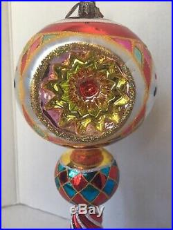 Italian Radko 20th Anniv CLOWN REFLECTOR Spiral Ornament 1011666 RARE & AMAZING