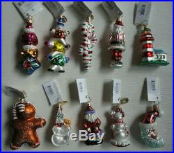 LOT 32 NWT New Christopher Radko Collectible Glass Ornaments