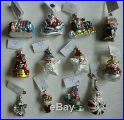 LOT 32 NWT New Christopher Radko Collectible Glass Ornaments