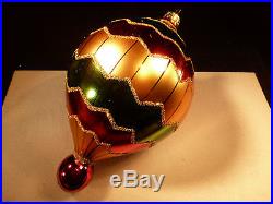 Large 8 Christopher Radko Air Balloon Drop Ornament Limited Edition