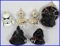 Lot 6 Christopher Radko Star Wars Ornaments, Darth Vader, C-3PO, Stormtrooper, Tags