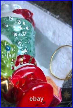 Lot Of 2 Christopher Radko Christmas Ornaments & Salt & Pepper shaker