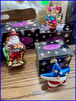 Lot Of 9 Christopher Radko Christmas Ornaments With Boxes