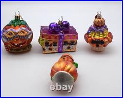 Lot of 4 Christopher Radko Halloween Ornaments Vtg Retired Made in Poland