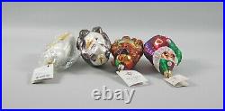 Lot of 4 Radko Aids Awareness Christmas Ornaments All in Box 1996-1999