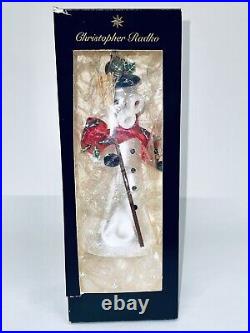 Marvelous Vintage Christoper Radko Mr. Hollyhopper Finial Blown Glass Ornament
