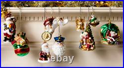NEW Authentic Rare Christopher Radko Happy SANTA HEAD Hand Blown Glass Ornament
