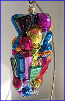 NEW! Christopher Radko HAPPY NEW YEAR New York Handcrafted Huge Glass Ornament